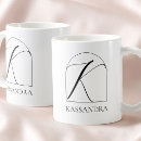 Search for k initial mugs Black and white