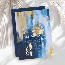 Search for faux gold foil invitations Navy blue