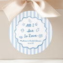 Search for seashell stickers Blue white stripes