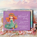 Search for purple mermaid birthday invitations Beach
