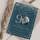 Search for blue confetti invitations Silver