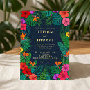 Search for exotic wedding invitations Tropical leaves
