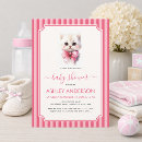 Search for kitten baby girl shower invitations Cat