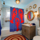 Search for lobster shower curtains Red