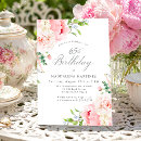 Search for floral 65th birthday invitations Feminine