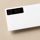 Search for monogram black return address labels Sophisticated