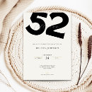 Search for 52nd birthday invitations Black and white