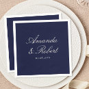 Search for navy blue monogram napkins Typography