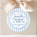 Search for seashells stickers Blue white stripes