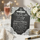 Search for lace bachelorette party invitations Black and white