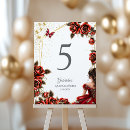 Search for gold and red table cards Mis quince anos