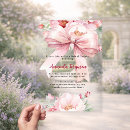 Search for clear bridal shower invitations Bow