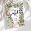 Search for four ever wild birthday invitations Zoo animals