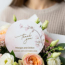 Search for soft pink wedding stickers Thank you