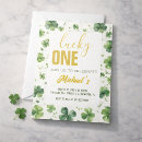 Search for lucky 1st birthday invitations St patricks day