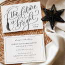 Search for bright future invitations Black and white