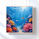 Search for coral reef posters Blue