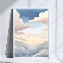 Search for blue sky with clouds posters White
