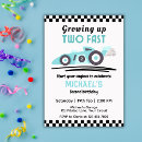 Search for boys 2nd birthday invitations Vintage race car
