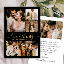 Search for black gold thank you cards Love and thanks