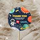 Search for outer space birthday stickers Spaceship