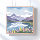 Recherche de fleurs de montagne posters Aquarelle