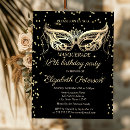 Search for masquerade birthday invitations Modern