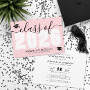 Search for blush pink graduation invitations High school college university