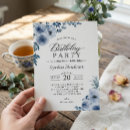 Recherche de blue floral anniversaire invitations Fête d'anniversaire pour adulte