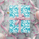 Recherche de damassé turquoise Blanc
