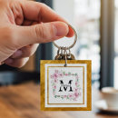 Search for m initial keychains Floral