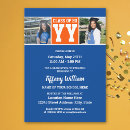 Search for orange and blue graduation invitations College