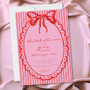 Search for red bow invitations Hand drawn