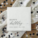 Recherche de joyeux anniversaire serviettes Noir et blanc