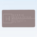 Search for silver monogram return address labels Minimalist