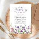 Recherche de papillon baby shower invitations Aquarelle