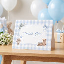 Search for blue gingham thank you cards We can bearly wait