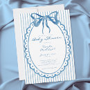 Search for coastal baby shower invitations Blue and white