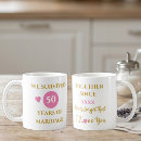 Search for 50 years of marriage mugs Golden