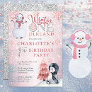 Search for snowman birthday invitations Winter onederland