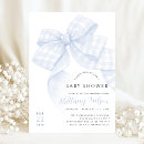 Search for light blue baby shower invitations Gingham