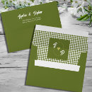 Search for green wedding envelopes Monogram initials