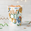 Search for wild one paper cups Party animals