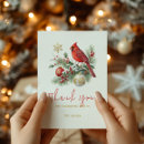 Search for cardinal thank you cards Gold