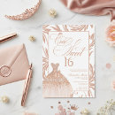 Search for princess sweet 16 invitations Rose gold glitter