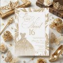Search for royal princess birthday invitations Gold glitter