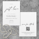 Search for nothing fancy wedding invitations Black and white