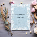 Search for snowflake sweet 16 invitations Blue and white
