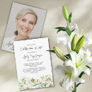 Search for lily funeral invitations Memorial