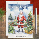 Search for gardener christmas cards Santa